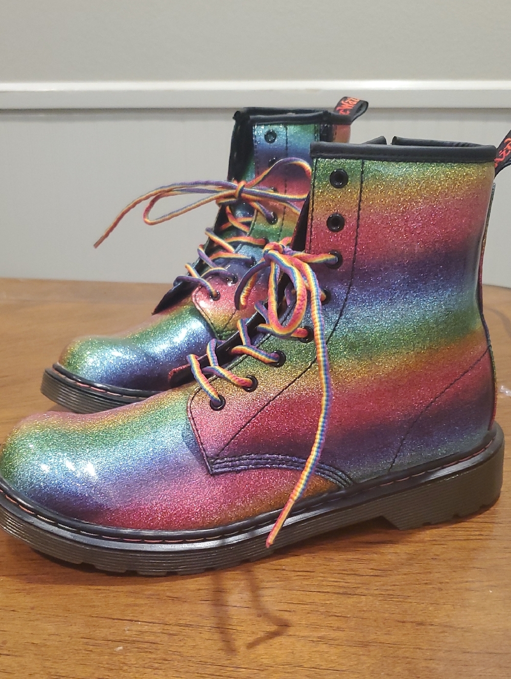 Dr Martens 1460 Ombre Glitter Rainbow Boots